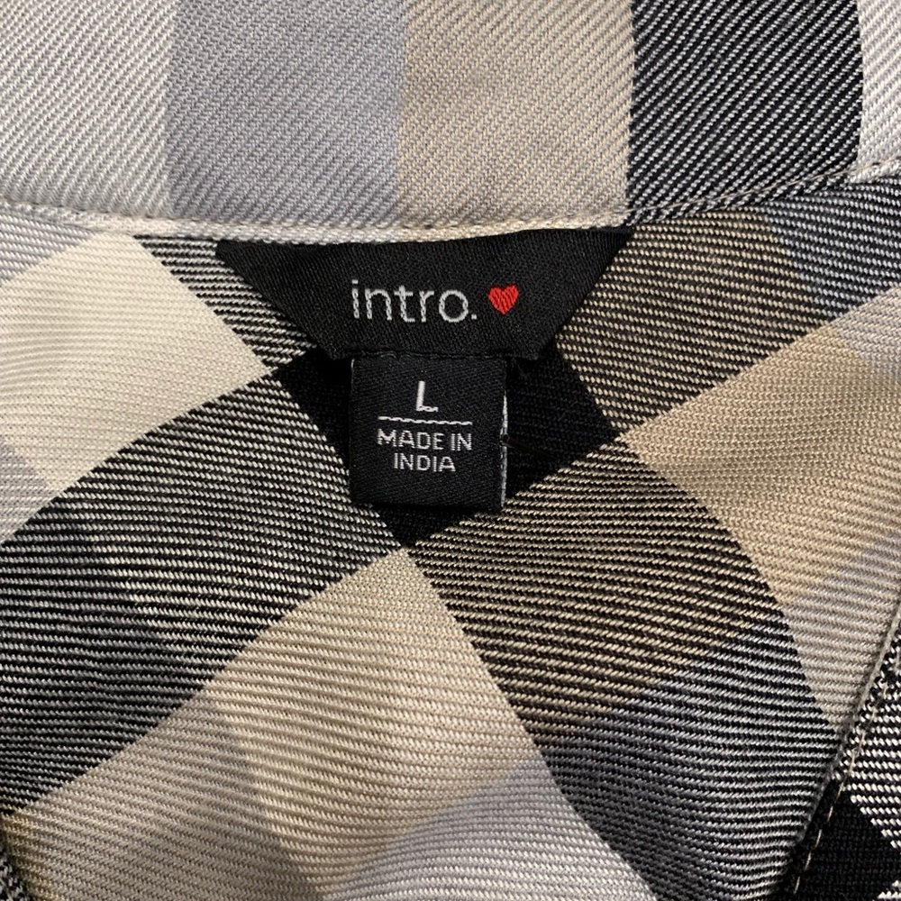 Black and white plaid shirt